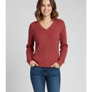 SONOMA V-Neck Sweater, Women’s XL, Pink